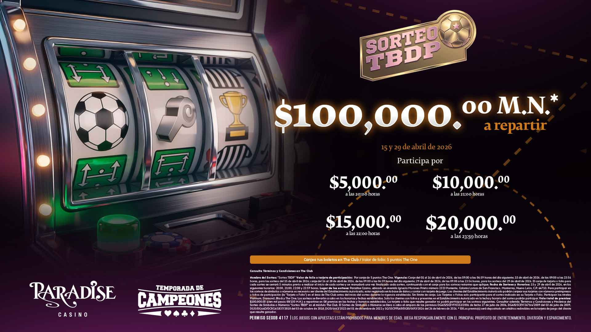 Sorteo TBDP
